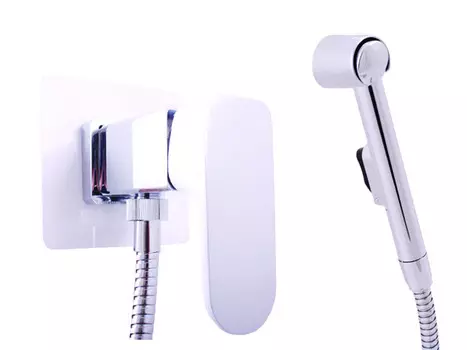 Гигиенический душ Rav Slezak Yukon YU147CB со смесителем, хром/белый