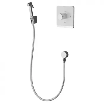 Гигиенический душ Rose R105C с термостатом белый/хром