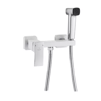 Гигиенический душ Rose R1505F-1 со смесителем белый/хром