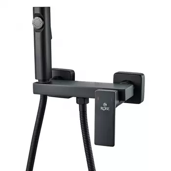 Гигиенический душ Rose R1805H-1 со смесителем черный