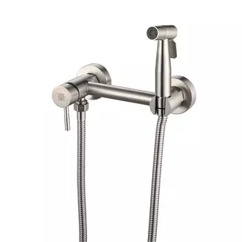 Гигиенический душ Ростовская Мануфактура Сантехники (РМС) SUS129-5-2 со смесителем, нержавеющая сталь