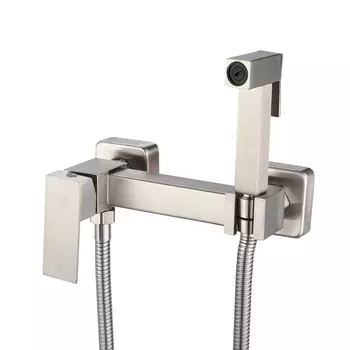 Гигиенический душ Ростовская Мануфактура Сантехники (РМС) SUS129-6-2 со смесителем, нержавеющая сталь