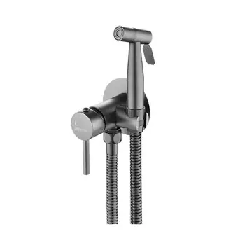 Гигиенический душ Shevanik S147T со смесителем, оружейная сталь