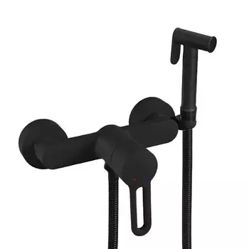 Гигиенический душ Shevanik S8105H-1 со смесителем, черный матовый