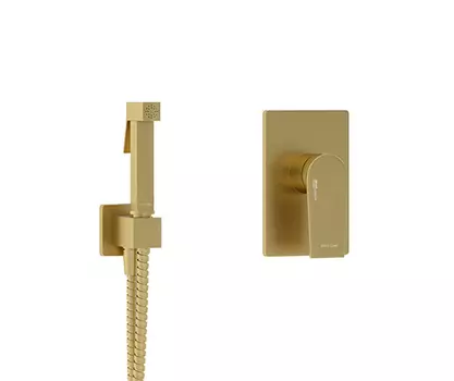 Гигиенический душ WasserKRAFT А55094 со смесителем, золото матовое