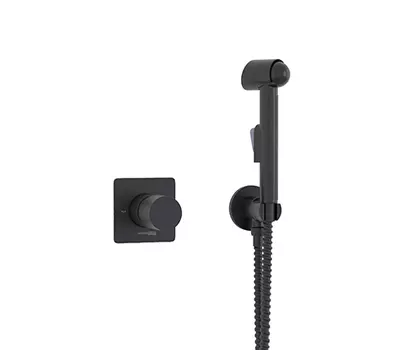 Гигиенический душ WasserKRAFT Elbe A07436 со смесителем, черный матовый