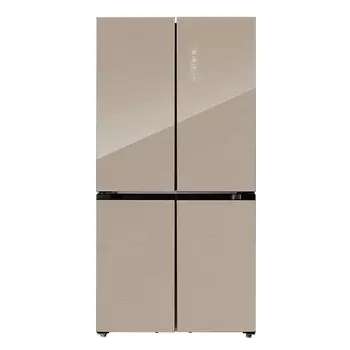 Холодильник LEX LCD505GLGID отдельностоящий, двухкамерный, золото