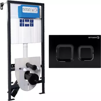 Инсталляция Bettoserb Sava Fix Slim 40006456 + клавиша Djerma 40006471 черная