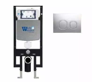 Инсталляция для унитаза WeltWasser WW INS Amberg 497 CR с хром кнопкой смыва