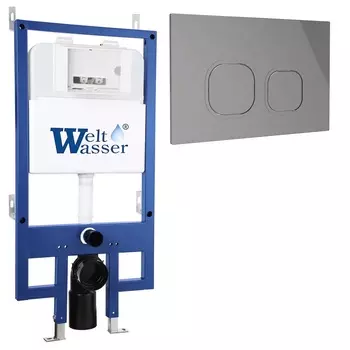 Инсталляция для унитаза WeltWasser WW INS Bamberg 545 CR с хром кнопкой смыва