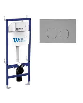 Инсталляция для унитаза WeltWasser WW INS Bamberg 460 CR с хром кнопкой смыва