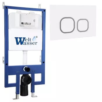 Инсталляция для унитаза WeltWasser WW INS Bamberg 545 WT с белой кнопкой смыва
