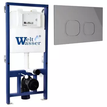 Инсталляция для унитаза WeltWasser WW INS Bamberg 525 CR с хром кнопкой смыва