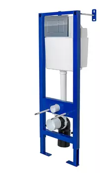 Инсталляция для унитазов Berges Wasserhaus Atom 410 с кнопкой смыва хром глянец 040331