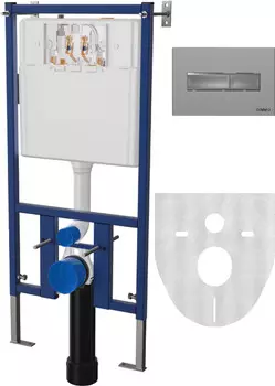 Инсталляция для унитазов DIWO 4501 с кнопкой смыва 7321 хром матовый