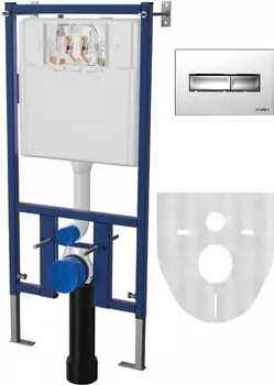 Инсталляция для унитазов DIWO 4501 с кнопкой смыва 7322 хром