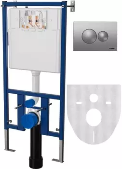 Инсталляция для унитазов DIWO 4501 с кнопкой смыва 7311 хром матовый