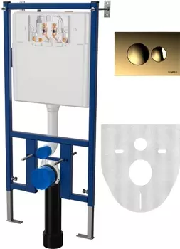 Инсталляция для унитазов DIWO 4501 с кнопкой смыва 7315 золото