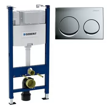 Инсталляция для унитазов Geberit Duofix Alpha 458.233.21.1 с кнопкой смыва