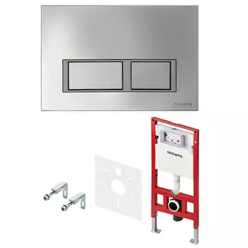 Инсталляция для унитазов TECE TECEspring S401201 с панелью смыва TECEspring V хром глянцевый/хром матовой