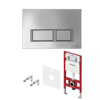 Инсталляция для унитазов TECE TECEspring S401201 с панелью смыва TECEspring V хром матовой