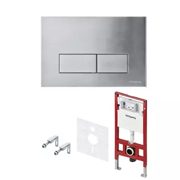 Инсталляция для унитазов TECE TECEspring S955301 с панелью смыва TECEspring S нержавеющая сталь, сатин