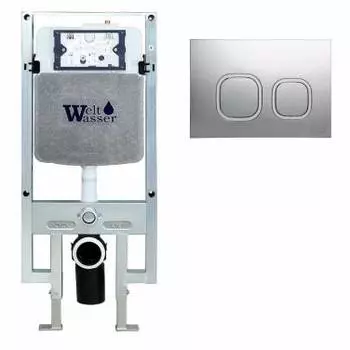 Инсталляция для унитазов WeltWasser WW AMBERG 497 ST CR с хром кнопкой смыва