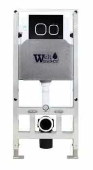 Инсталляция для унитазов WeltWasser WW AMBERG 506 ST BL с черной кнопкой смыва