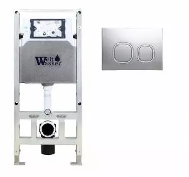 Инсталляция для унитазов WeltWasser WW AMBERG 506 ST CR с хром кнопкой смыва