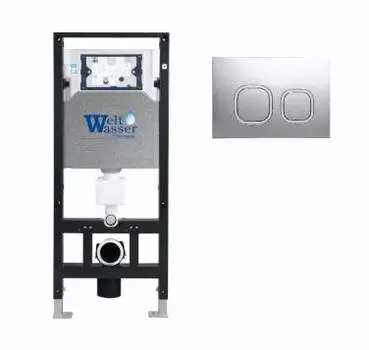 Инсталляция для унитазов WeltWasser WW AMBERG 506 CR с хром кнопкой смыва