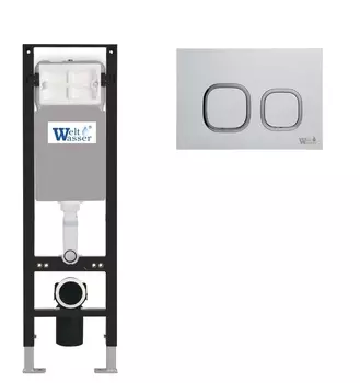 Инсталляция для унитазов WeltWasser WW INS Amberg 350 WT с белой кнопкой смыва