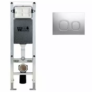 Инсталляция для унитазов WeltWasser WW INS Amberg 350 ST CR с хром кнопкой смыва