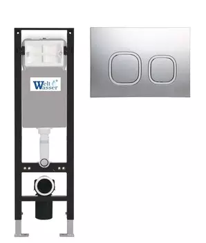 Инсталляция для унитазов WeltWasser WW INS Amberg 350 CR с хром кнопкой смыва