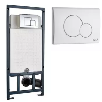 Инсталляция для унитазов WeltWasser WW INS Marberg 507 RD GL-WT с круглой кнопкой