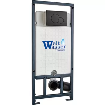 Инсталляция для унитазов WeltWasser WW INS MARBERG 507 RD BL с круглой кнопкой черная