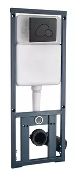 Инсталляция для унитазов WeltWasser WW INS MARBERG 410 RD BL с круглой кнопкой черная