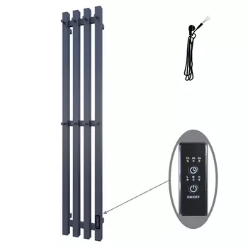 Электрический полотенцесушитель Altasan Проксима СП21120СМ 120x21 см, серый матовый