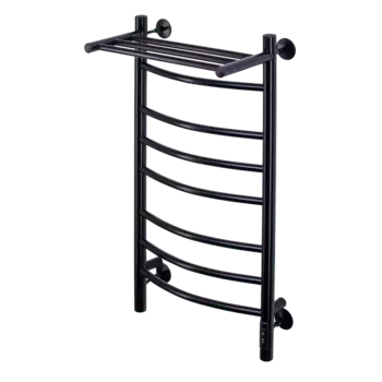 Электрический полотенцесушитель Comfysan Noumi EC-8 80х40 см, черный матовый, с полкой
