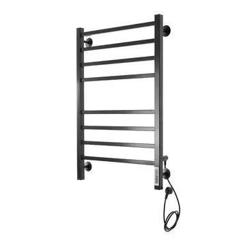 Электрический полотенцесушитель Domoterm Квадро П8 500x800 ЧРН EK R черный матовый
