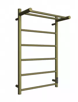 Электрический полотенцесушитель Двин Fj neo состаренная бронза 80х50 см, c полкой