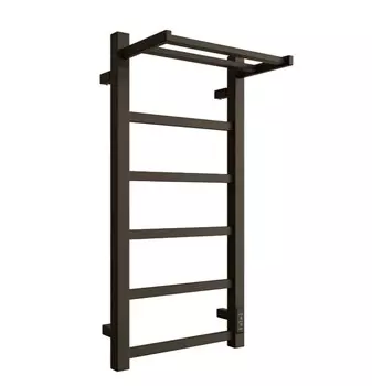 Электрический полотенцесушитель Двин Fj plaza neo 80х40 см, c полкой, черный матовый 4657771770111