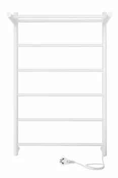Электрический полотенцесушитель Indigo LINE с полкой 80х50 см, белый матовый LСLE80-50WMPR