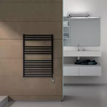 Электрический полотенцесушитель Irsap Ares 58х81,8 с выключателем, черный матовый