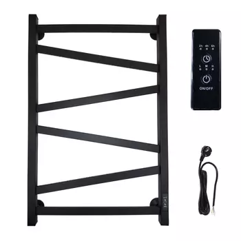 Электрический полотенцесушитель Маргроид 80x50 R зигзаг черный