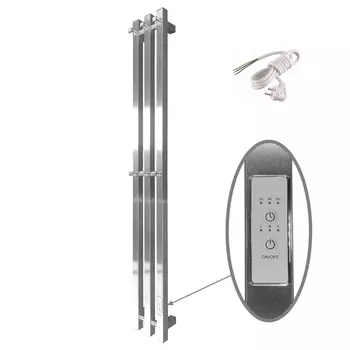 Электрический полотенцесушитель Маргроид Inaro 120х12 с крючками, сатиновый хром