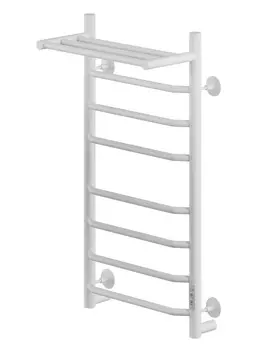 Электрический полотенцесушитель Ника Way-3 80/50 с полкой RAL9016 белый матовый U