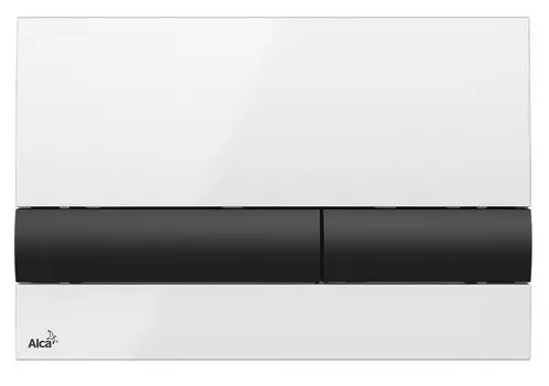 Кнопка смыва AlcaPlast M1710-8 белый/черный