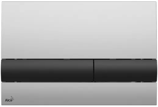 Кнопка смыва AlcaPlast M1712-8 хром матовый/черный