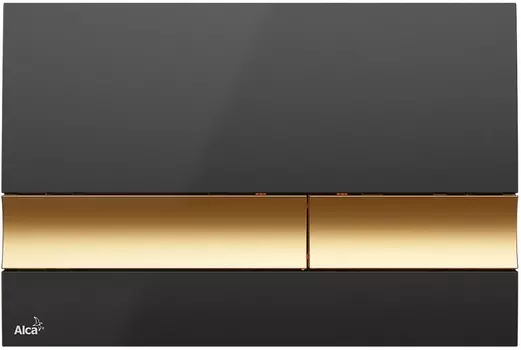 Кнопка смыва AlcaPlast M1728-5 черная/золото