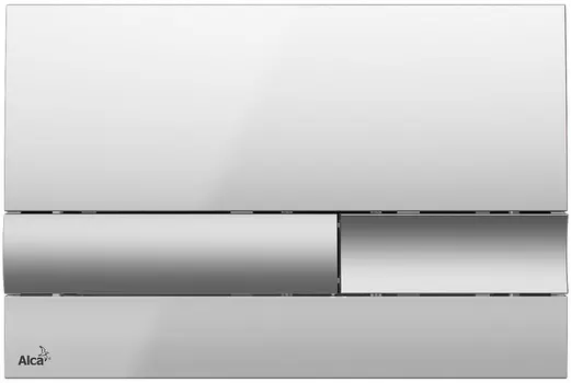Кнопка смыва AlcaPlast M1743 хром глянцевый/хром матовый